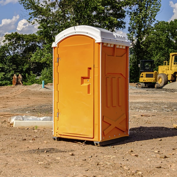 can i customize the exterior of the porta potties with my event logo or branding in Center Junction